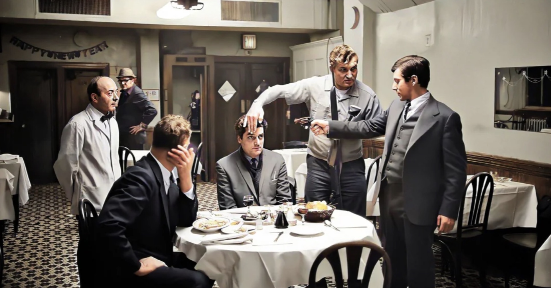 Filming the famous assassination scene